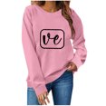 thumbnail image 2 of Amzcrzy Chandails en Molleton de la Saint-Valentin pour Femmes Mode Ample Imprimé Hauts Décontractés Manches Longues Col Rond Couples Chandails en Molleton Cadeaux de la Saint-Valentin pour Femmes, 2 of 4