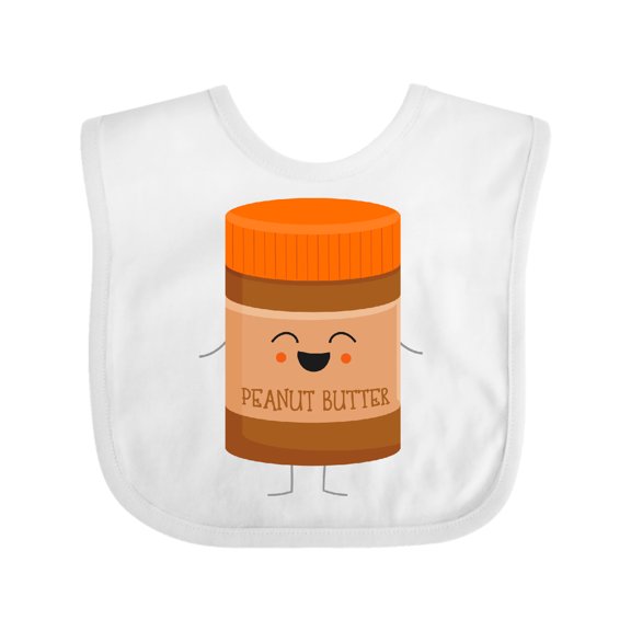 Inktastic Cute Kawaii Peanut Butter Boys or Girls Baby Bib