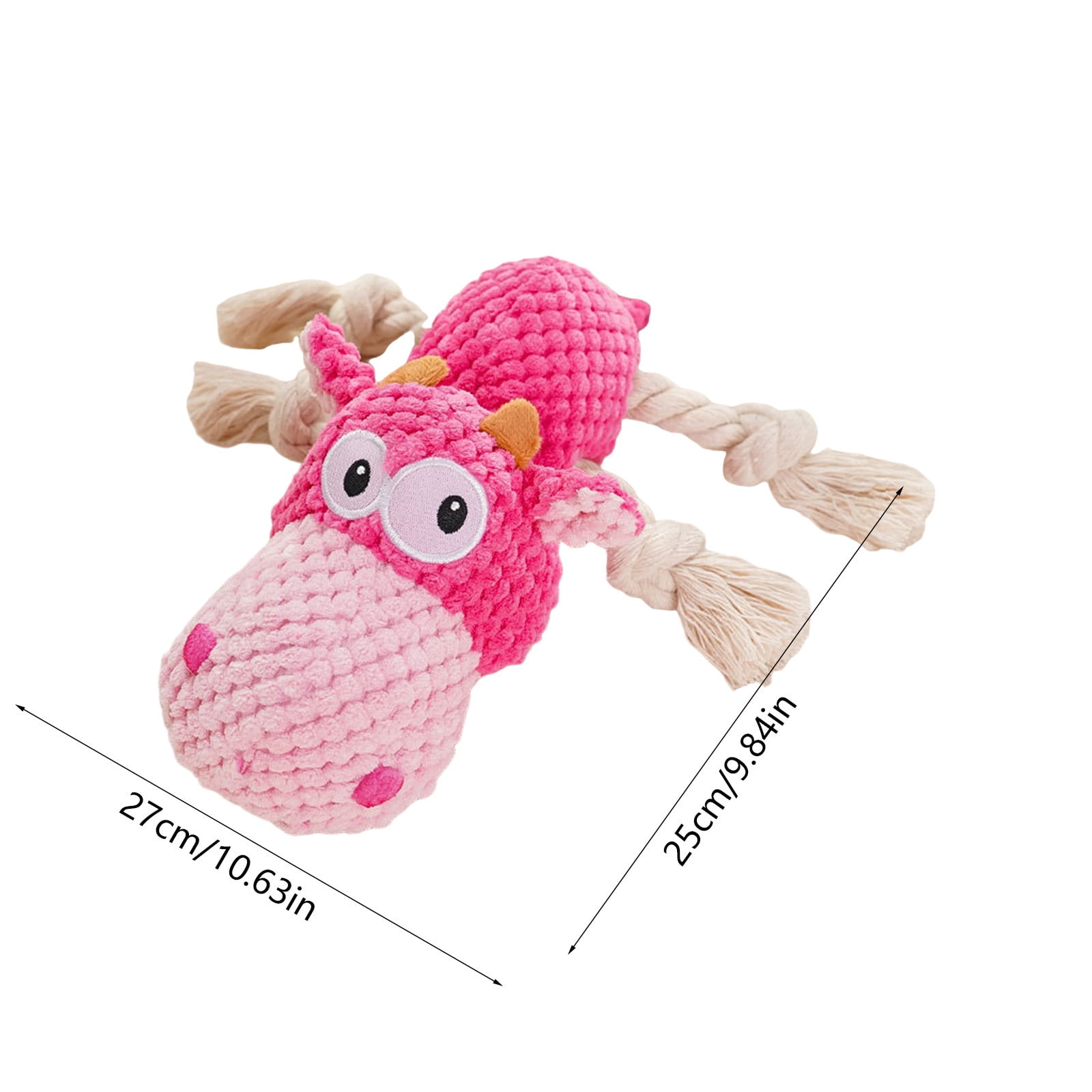 YiJuHui 5pcs Squeaky Dog Chew Toys for Aggressive Chewers, Interactive Plush Grinding Doll with Rope Core for Boredom Relief and Dental Health, Durable Pet Grinding Toys for Tug of War and Fetch