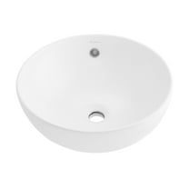 Besançon 17” Round Vessel Sink in Matte White