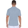 thumbnail image 6 of QDG Men's Short Sleeve Button-Up Shirt Cuban Collar Hollow Out Texture Casual Summer Beach Vacation Shirt, 6 of 8