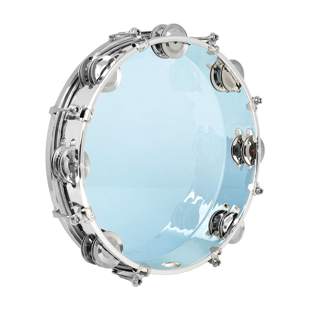 10Inch Handheld Tambourine Double Row Jingles Hand Held Percussion Gift Party