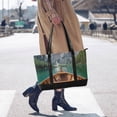 thumbnail image 4 of FORMRS Canvas Laptop Tote Bag for Women with 15.6" Computer Compartments Shoulder Handbag, Lake, 4 of 7