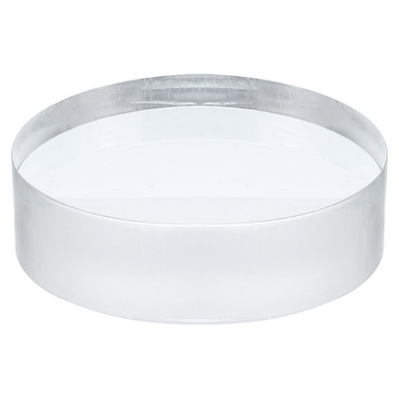Acrylic Display Stand Base 4x1.2 Inch Solid Clear Cylinder Round Display Riser
