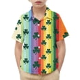 thumbnail image 4 of hengsof Kids Fashion Shirt Novelty Print Fun Short Sleeve Lapel Button Down Shirt Kids Hawaiian Style Party Shirt with Pockets Sizes 2-15 Years, 4 of 4