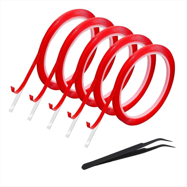 Rollos de Cinta Adhesiva de Doble Cara para Uñas Postizas, Cinta Adhesiva Removible para Uñas, para Puntas, Colores y Diseños.
