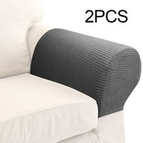 Willstar 2Pcs Sofa Armrest Cover Waterproof Stetch Anti-Slip Sofa Slipcover Furniture Protector Home Decor-Dark Gray