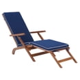 thumbnail image 4 of SAFAVIEH Outdoor Collection Palmdale Lounge Chair Natural/Navy, 4 of 13