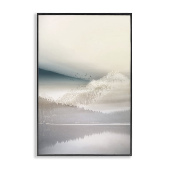 Stupell Industries Vanilla Landscape View Landscape & Nature Photography Black Framed Art Print Wall Art, 12 x 18