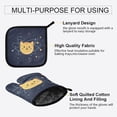 thumbnail image 3 of Yayeee Oven Mitts and Pot Holder Set of 2 Heat Resistant Kitchen Gloves Baking Hot Pad, Orange Cat Planet, 3 of 5