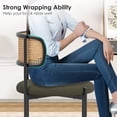 thumbnail image 4 of STARY Upholstered Dining Chair Set of 4, Rattan Backrest Kitchen Chair, Green, 4 of 8