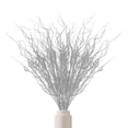 thumbnail image 2 of 50CM 9 dragon beard bubble gold and silver Christmas gold powder dead branches - silver, 2 of 14