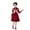 Wine, variant on Girls Chinese New Year Cheongsam Qipao Performance Dress Kids Long Sleeved Traditional Oriental Asian Retro Embroidery Princess Party Tutu Dress