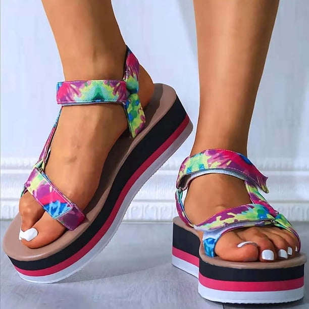 Trifle Platform Color Open Toe Sandalias de mujer Sandalias de playa para mujer Wmkox8yii shjk2922