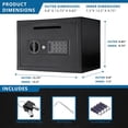 thumbnail image 3 of Digital Depository Safe – 0.57 Cu. Ft Front-Load Drop Box for Cash, Money & Mail, Multi-User PIN Code Lock, Steel Construction, Anti-Pry Hinges, Backup Keys, Ideal for Business or Office, 3 of 4