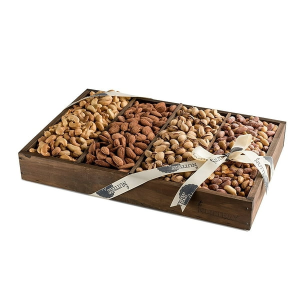 The Nuttery Roasted Nuts Signature Wooden Gift Tray