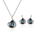 thumbnail image 1 of Conjunto de joyas con colgantes y pendientes de gota de cristal de aleación para mujer, 1 of 2
