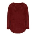 thumbnail image 4 of Ailaofu Fuzzy Oversized Sweaters for Women Casual Long Sleeve Chunky Sweater Knit Pullover Jumper Tops Fall Fashion, 4 of 6