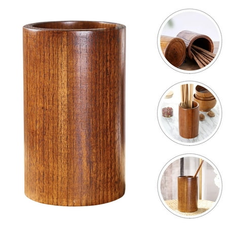 WHAMVOX  Solid Wood Chopstick Holder Cooking Utensil Container Cutlery Coffee