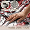 thumbnail image 6 of ODIKA 2'x3' Washable Throw Rug Red Black Halloween Decorations Horror Gothic Cross, Skulls, Bats, Design for Hallway, Study Room, Non-Slip Low Profile, Flatwoven, 6 of 7