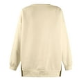thumbnail image 5 of Women Oversized Long Sleeve Sweatshirts Crewneck Side Slit Loose Teen Girl Pullover Top 2025 Fall Y2K Trendy Clothes (Beige,Large), 5 of 5