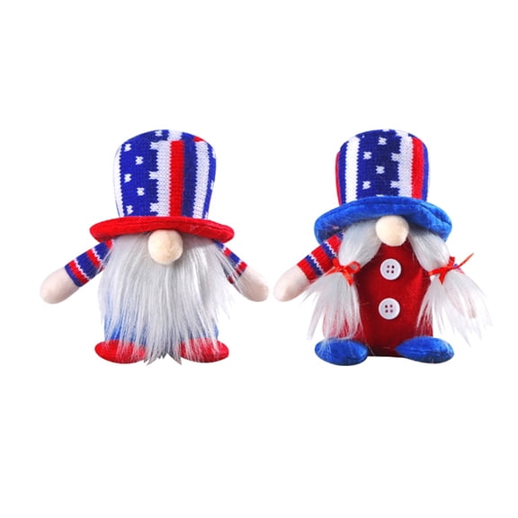 Fourth of July Gnomes Decor - Red White and Blue Patriotic Decor Gift - Independence Day Centerpieces for Tables Decor