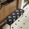 thumbnail image 4 of Psesaysky Christmas Dining Bench Cover, Skull Floral Print Stretch Washable Rectangle Bench Seat Covers, Dining Table Chair Slipcover for Dining Room, Living Room, Kitchen, Garden, 4 of 7