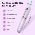 thumbnail image 3 of Comprehensive Nail Care Set with Adjustable Speeds & 12 Drill Bits - HengYuaoler Electric Nail File for Women - Cordless Nail Drill Kit, 3 of 8