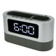 thumbnail image 3 of Portalápices Reloj despertador Diseño de portalápices Memoria de tiempo Hora Fecha Pantalla de temperatura Reloj LED para oficina Dormitorio Blanco, 3 of 14