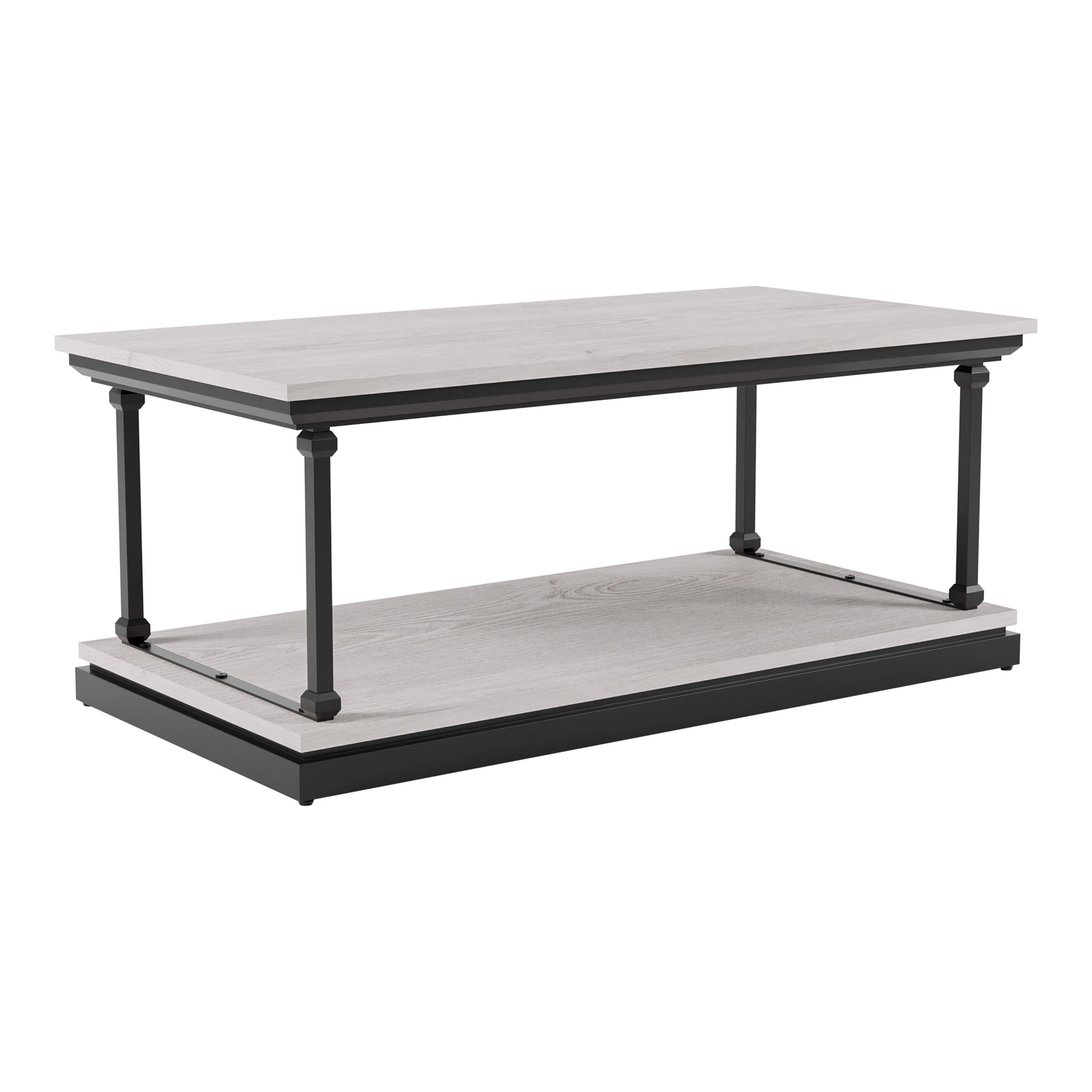 Furniture of America Laem 2-Piece Coffee Table Set, Antique White