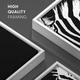 thumbnail image 4 of IDEA4WALL Framed Canvas Wall Art Abstract Zebra Portrait Animals Patterns Digital Art Minimalism Modern Closeup Fun Black and White for Living Room, Bedroom, Office, 4 of 5