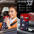 thumbnail image 5 of Christmas 30oz Handheld Travel Tumbler with Handle – Double Wall Stainless Steel Insulated Cup, Flip Straw Lid, Leak-Proof & BPA-Free for Hot and Cold Drinks – Durable Coffee & Juice Mug Black, 5 of 7