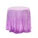 thumbnail image 1 of XmhyTop-A Mantel circular de poliéster de 120 x 120 cm para mesa de postres, 1 pieza, morado, 1 of 4