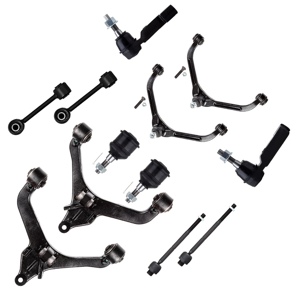 ECCPP Control Arm Kit For 2002 2003 2004 for Jeep Liberty - Inner Tie Rod Ends Lower Ball Joints Lower Control Arms Outer Tie Rod Ends- Passenger Front Sway Bar Links Upper Control Arms
