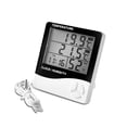 thumbnail image 1 of Billuyoard LCD Digital Temperatura Humedad Medidor HTC-2 Hogar Interior Exterior Higrómetro Termómetro Estación meteorológica con reloj Termómetros, 1 of 6