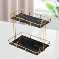 thumbnail image 3 of kurtrusly Storage Rack Multi-layer Storage Box Perfume Jewellery Container Basket L Double Layer Black, 3 of 8