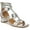 Silver Synthetic, variant on Franco Sarto Womens Korie Faux Leather Square Toe Heels