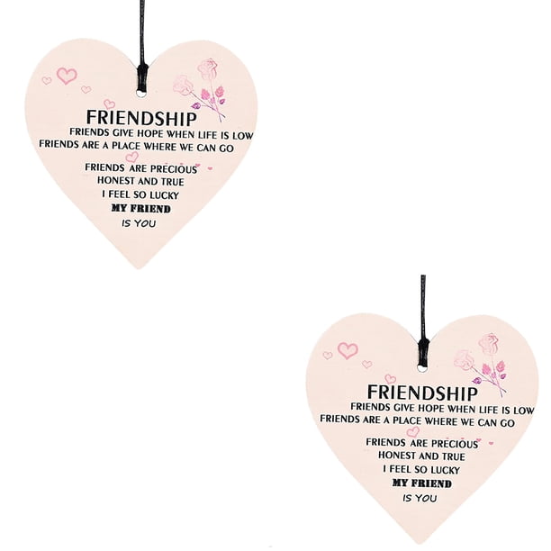 Fiudx Adorno En Forma de Corazón, Colgante de Madera con Mensaje Divertido, Perfecto para Colgar En La Pared, Idea de Regalo Ecológica, Ideal para Amigos y Familiares, Empaque de Papel Kraft, Juego d