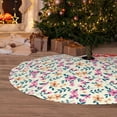 thumbnail image 6 of Lsque Cute Flower Print Christmas Tree Skirt, Tree Skirt with Ties or Velcro, Perfect for Holiday Decorations, Halloween, and New Year-30", 6 of 7