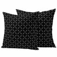 thumbnail image 2 of Pack of 2 Outdoor Pillow Covers 18x18 Inch Waterproof Black Morocco Throw Pillow Covers,Decorative Couch Pillow Case Sham Geometric Leaf Diamond Lattice Abstract Patio Pillowcases Cushion Cover, 2 of 8