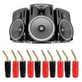 thumbnail image 1 of Garosa Audio Plug,Bending Speaker Plug,U44 5Set Speaker Plug Gold Plated Bending Speaker Connector Copper Black Red Audio Plug, 1 of 8