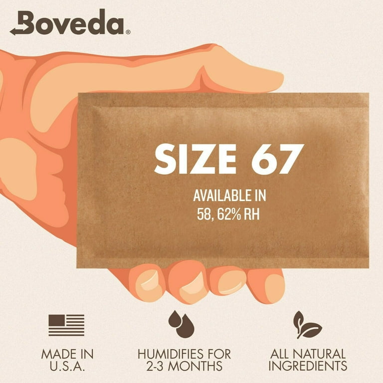 Boveda 58% RH Humidity 12-Pack, Large 67 gram