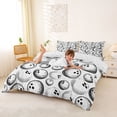thumbnail image 2 of Castle Fairy Sport Bowling Bedding, Ball Game Duvet Cover Full, White Black,3pcs,1 Duvet Cover and 2 Pillowcases, 2 of 6