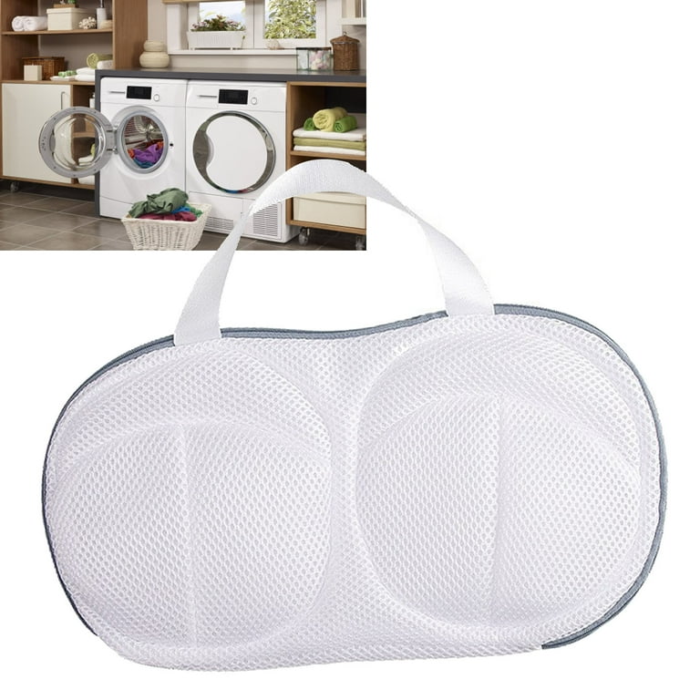 ZX Bra Laundry Bag with Dual Zipper Polyester Anti Deformation Mesh Wash Bags for Washing Machine Light Gray ZX Bra Laundry Bag with Dual Zipper Polyester Anti Deformation Mesh Wash Bags for Washing Machine Light Gray