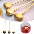 thumbnail image 1 of Tableware Stainless Steel Spoon Set for Daily Use – Small Round Coffee Stirring Spoons in Sleek Gold Tone Kitchen Tableware Accessories, 1 of 6
