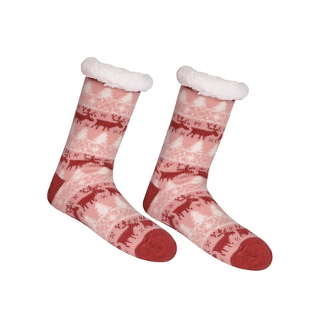 

LELINTA 1 Pair Comfortable Floor Socks Portable Acrylic Fiber Christmas Element Pattern Women Mens Funny Socks Christmas Sleep Socks for Winter