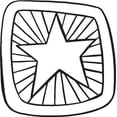 thumbnail image 1 of Printtoo Crafting Square Wooden Rubber Stamp Shining Star Pattern Scrap-Booking-4 x 4 Inches, 1 of 1