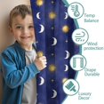 thumbnail image 3 of Blackout Kids Curtains,Blue Gold Sun Moon Star Pattern Childrens Insulated Curtains Set Of 2,Bedroom Essentials,Toddler Room Decor 42x63in(106x160cm), 3 of 5