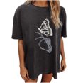 thumbnail image 1 of Camisas Para Mujer Camisetas de Gran Tamaño Manga Larga Moda Casual Erógeno Impreso Manga Corta Suelta Hombres Y Suéter Blusa Superior Odeerbi ODB135872, 1 of 6