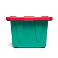 thumbnail image 2 of Homz 9009215 12.25 x 26 x 17.75 in. 15 gal Storage Container, Green & Red - Pack of 6, 2 of 6